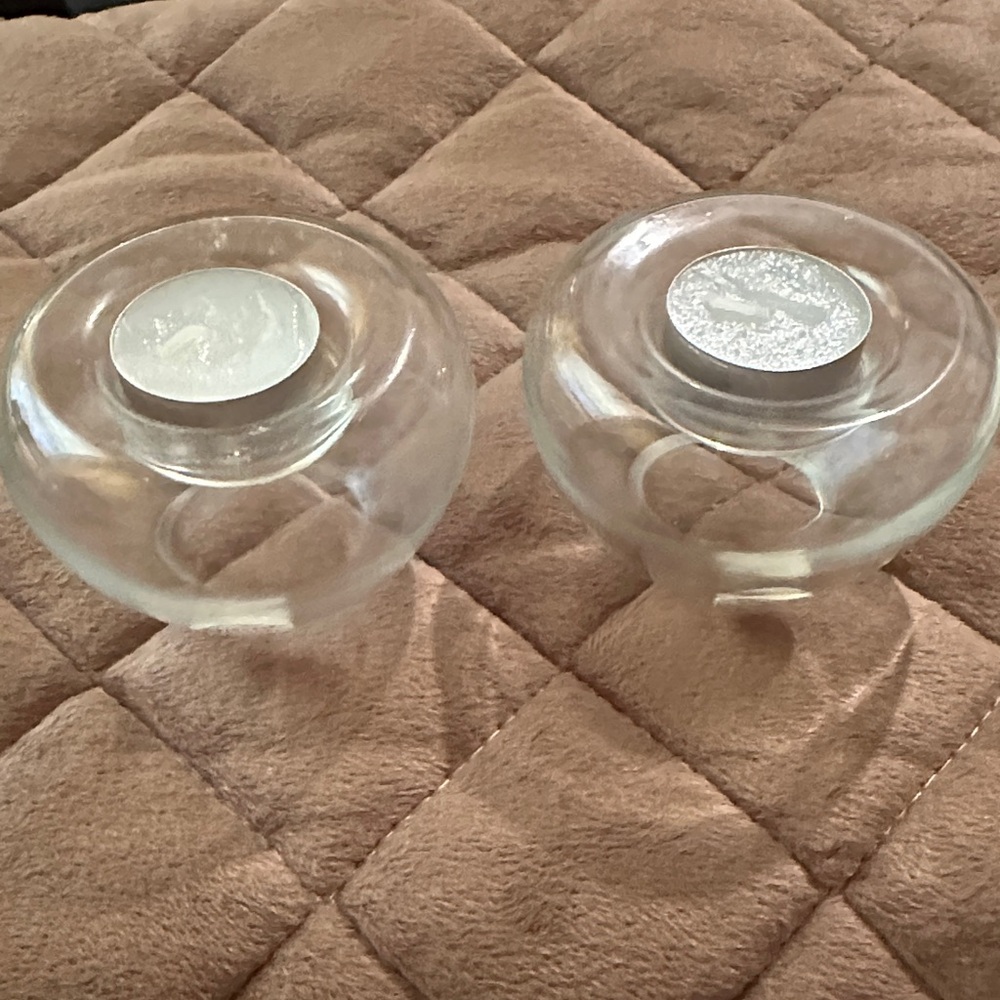 Princess House Clear Tealight Glass Candle Holders B-143